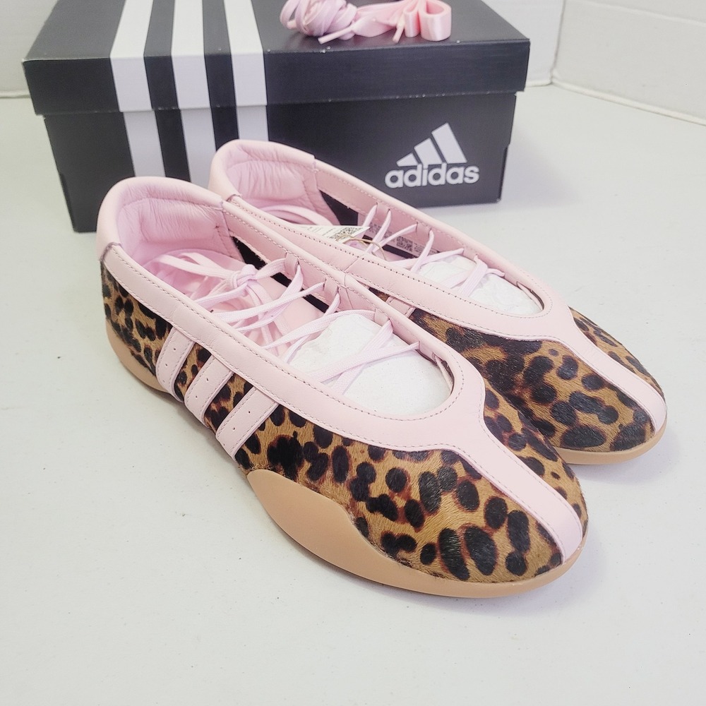 Adidas Womens Taekwondo Mei Ballet Sneaker Size 7 Pink Leopard Print KI1059